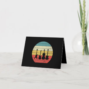 Gitarre Vintag Retro Sunset Gitarre Musikgeschenk Dankeskarte