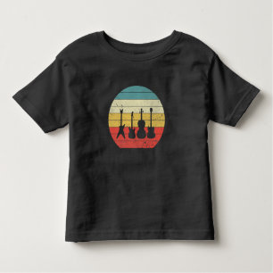 Gitarre Vintag Retro Sunset Gitarre Musikgeschenk Kleinkind T-shirt