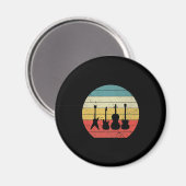 Gitarre Vintag Retro Sunset Gitarre Musikgeschenk Magnet (Vorderseite/Rückseite)