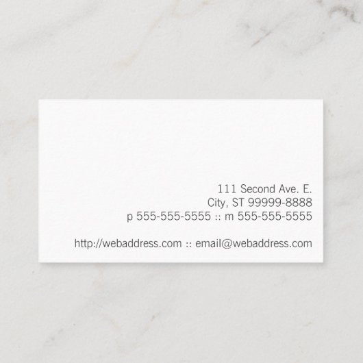 Gitarre Visitenkarte (Rückseite)