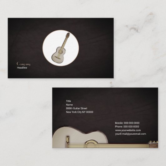 Gitarre Visitenkarte (Vorne/Hinten)