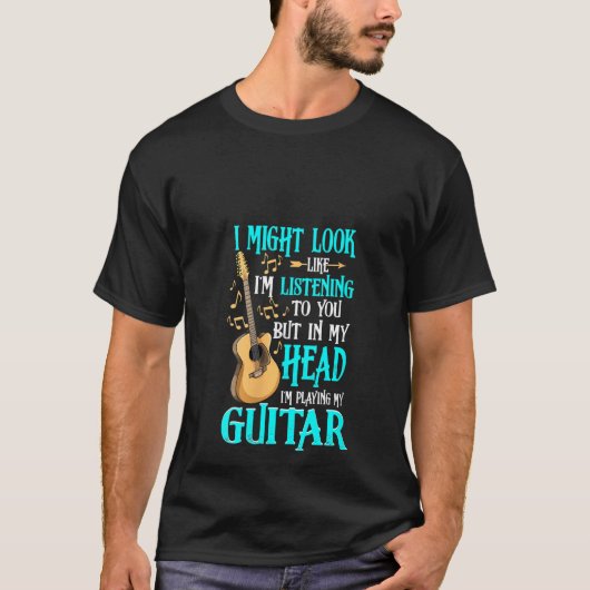 Gitarre von Frauen könnte aussehen, als höre ich z T-Shirt (Vorderseite)