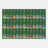 Gitarre Weihnachten Funny Psychedelic Festive Musi Geschenkpapier Set (Vorderseite 3)