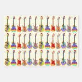 Gitarre Weihnachten Funny Psychedelic Festive Musi Geschenkpapier Set (Vorderseite 2)