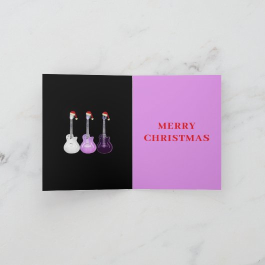 Gitarre Weihnachten Merry Musical Pink (Innenseite)