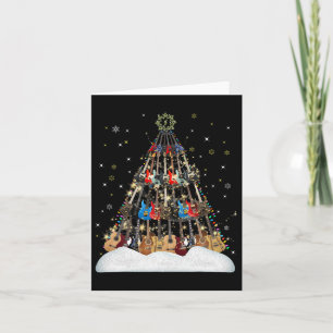 Gitarre-Weihnachtsbaum-Shirt Musiker Weihnachtsges Karte