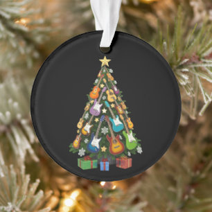 Gitarre Weihnachtsbaum Theater Musikliebhaber Fröh Ornament