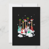 Gitarre Weihnachtsmannmütze Weihnachtsbaum Funny M Einladung (Vorderseite)