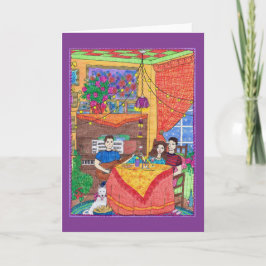 Gitarre, Wein, Klavier, Gitarren-Gruß-Karte Karte