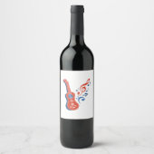 Gitarre Weinetikett (Vorderseite)