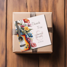 Gitarre Wildblume Ampere und Musikhochzeit Geschenkanhänger