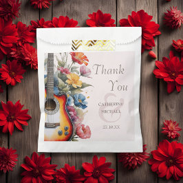 Gitarre Wildblume Ampere und Musikhochzeit Geschenktütchen