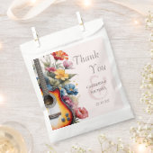 Gitarre Wildblume Ampere und Musikhochzeit Geschenktütchen (Ausgeschnitten)