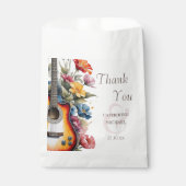 Gitarre Wildblume Ampere und Musikhochzeit Geschenktütchen (Vorderseite)