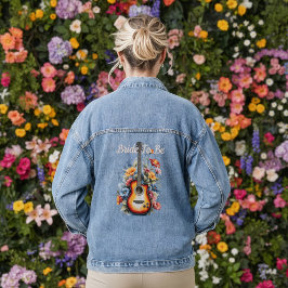 Gitarre Wildblume Ampere und Musikhochzeit Jeansjacke