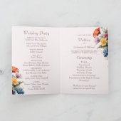 Gitarre Wildblume Musical Country Spring Wedding Programm (Innenseite)