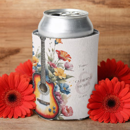Gitarre Wildflower Et-Zeichen Musikalische Hochzei Dosenkühler