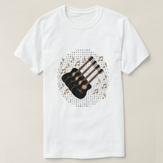 Gitarre zur Shirt-Design-Vektorgrafik T-Shirt (Design vorne)