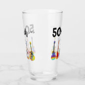Gitarren 50. Geburtstag 50 Rock and Roll Glas (Links)