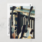 "Gitarren am See" Foto Grußkarte Postkarte (Vorne/Hinten)
