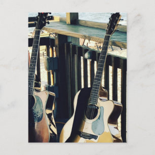 "Gitarren am See" Foto Grußkarte Postkarte