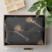 Gitarren auf schwarzem Seidenpapier (Geschenk)