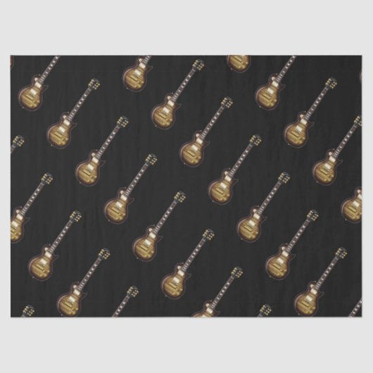 Gitarren auf schwarzem Seidenpapier (Vorderseite)