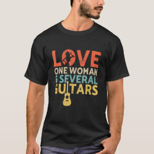 Gitarren-Bassspieler E-Gitarre Akustische Musik T-Shirt