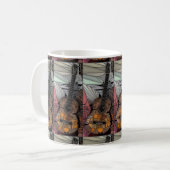 Gitarren-beflecktes Glas-Tasse Kaffeetasse (Vorderseite Links)