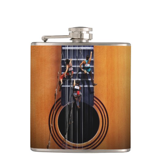Gitarren-Bergsteiger-Flasche Flachmann (Vorderseite)