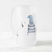 Gitarren-Bild-KaffeeTasse oder Stein Mattglas Bierglas (Vorderseite Links)