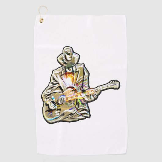Gitarren Blues Mann - Feel it   Golfhandtuch (Vorderseite)