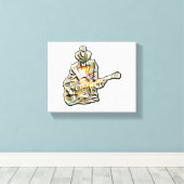 Gitarren Blues Mann - Feel it Leinwanddruck (Insitu (Holzboden))