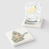 Gitarren Blues Mann - Feel it  Steinuntersetzer (Seitenansicht)