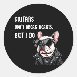 Gitarren brechen nicht die Herzen, aber ich tue es Runder Aufkleber