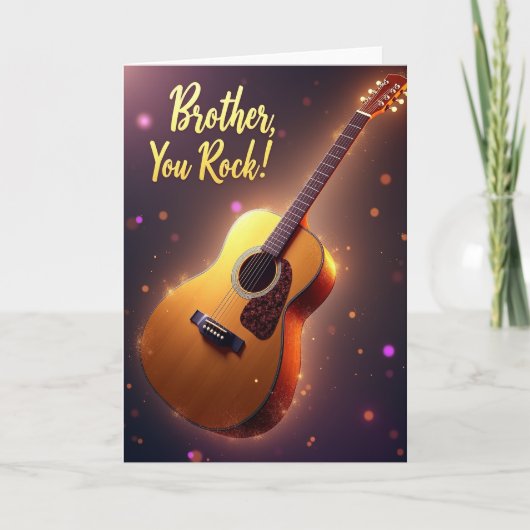 Gitarren-Bruder Du Rockst Karte (Vorderseite)