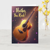 Gitarren-Bruder Du Rockst Karte (Gelbe Blume)