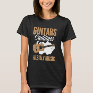 Gitarren Cadillacs Hillbilly-Musik Western Country T-Shirt