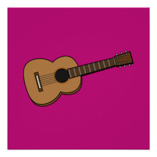 Gitarren-Cartoon Poster