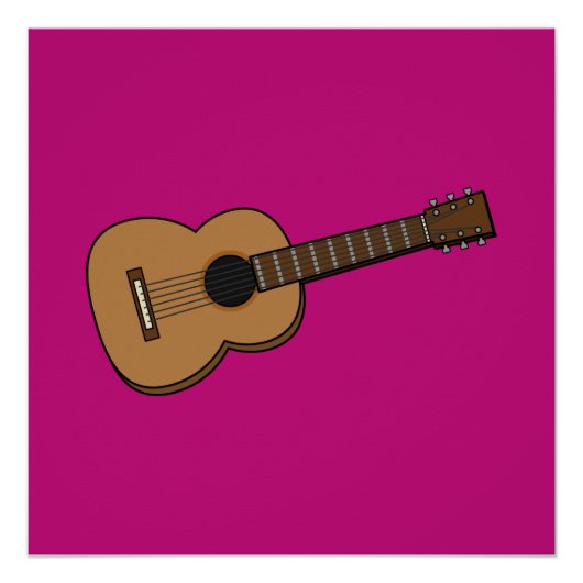 Gitarren-Cartoon Poster (Vorderseite)