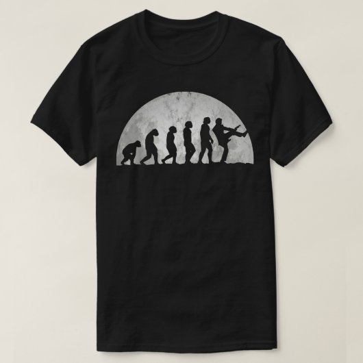 Gitarren Evolution Evolution der Musikband Gui T-Shirt (Design vorne)