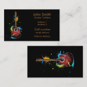 Gitarren-Farbe platsch Visitenkarte (Vorne/Hinten)