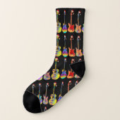 Gitarren Farbiges Weihnachtsmuster Socken (Links - Außen)
