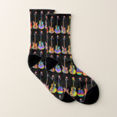 Gitarren Farbiges Weihnachtsmuster Socken (Paar)