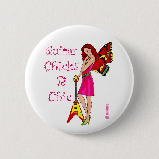 Gitarren-Fee Button (Vorderseite)