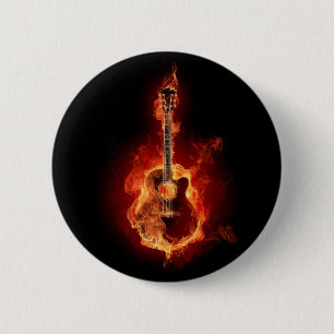 Gitarren-Flammen Button