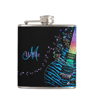 Gitarren-Flasche des n des Monogramm-Musiknotens Flachmann