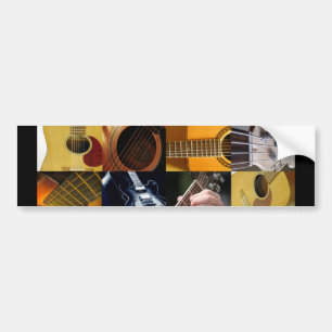 Gitarren-Foto-Collage Autoaufkleber
