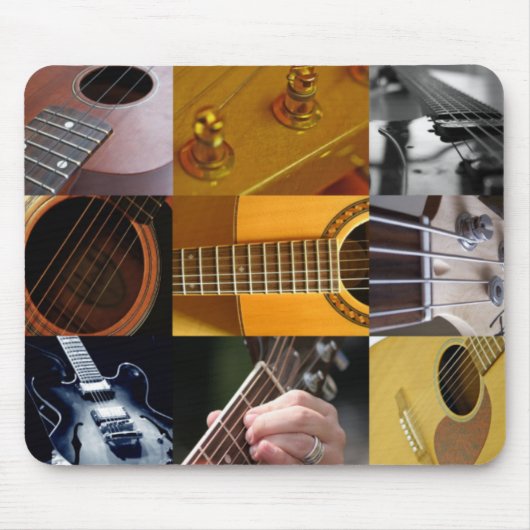 Gitarren-Fotos-Collage Mousepad (Vorne)