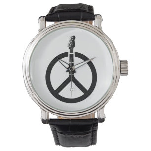 Gitarren-Friedenszeichen Armbanduhr